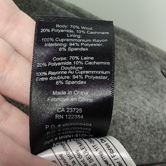 Banbaton Cashmere/Wool Blend Hooded Coat. Size Large. Worn Once - Picture 7 of 9